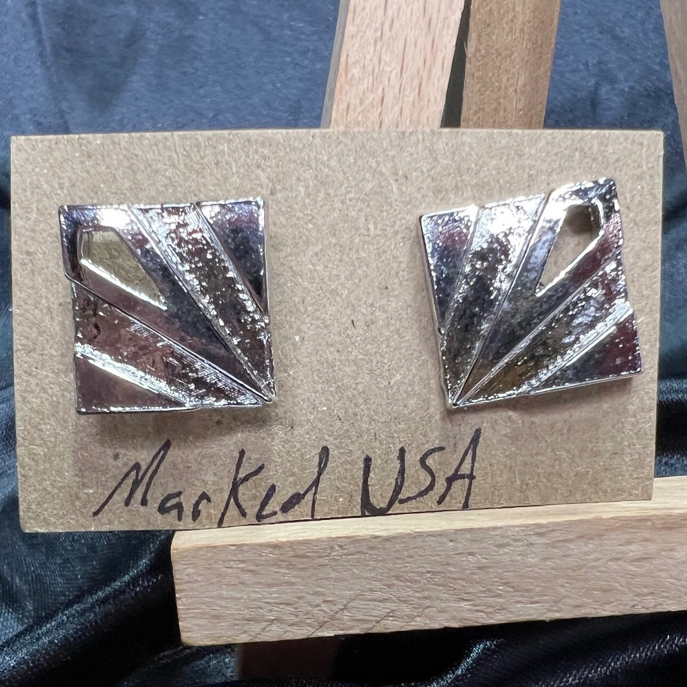 Vintage Silvertone Cufflinks, Marked USA